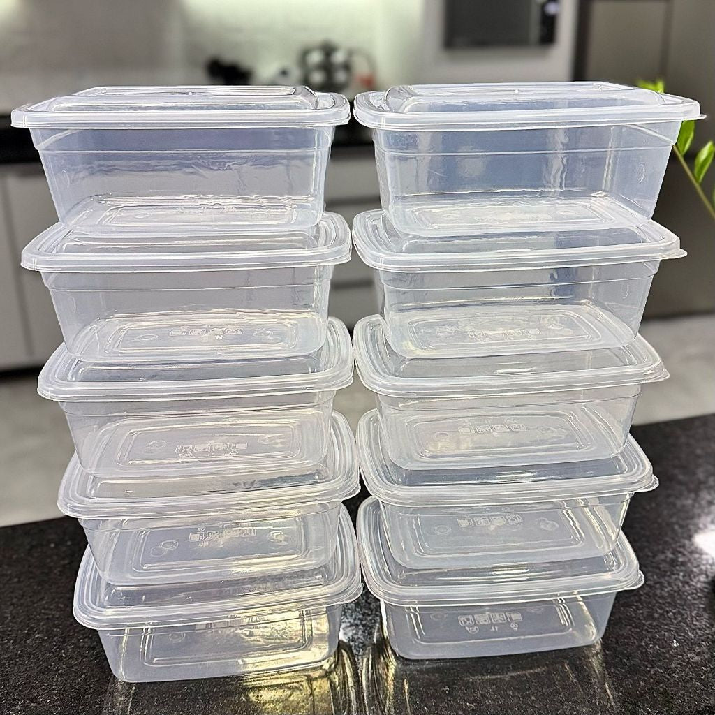 Kit 10 Potes de 1 Litro Trasnsparente – Armazenamento Inteligente e Livre de Vazamentos