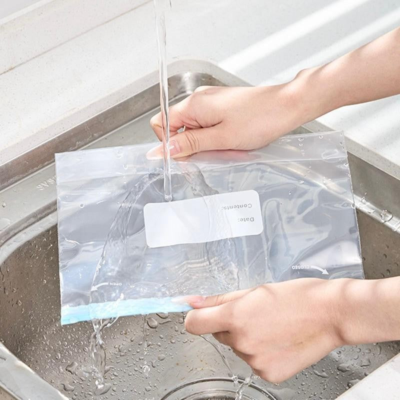 Kit 20 Sacos Herméticos Reutilizáveis para Alimentos – Zip Lock, Freezer e Geladeira