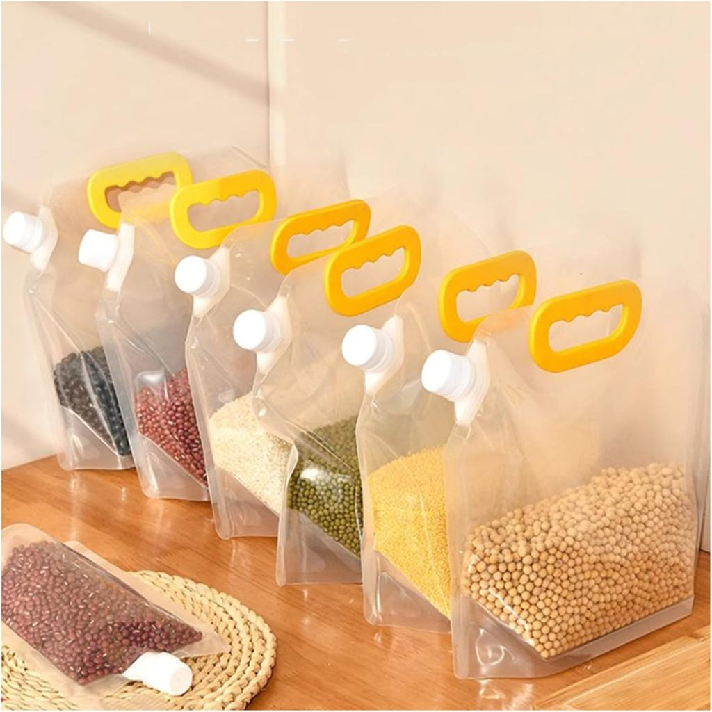 Organizadores de Grãos Kit Com 10 Sacos – Armazenamento Seguro e Sem Bagunça!