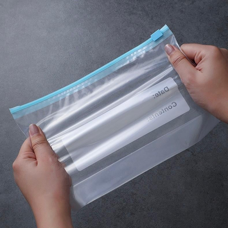 Kit 20 Sacos Herméticos Reutilizáveis para Alimentos – Zip Lock, Freezer e Geladeira
