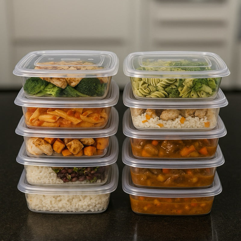 Kit 10 Potes de 1 Litro Trasnsparente – Armazenamento Inteligente e Livre de Vazamentos