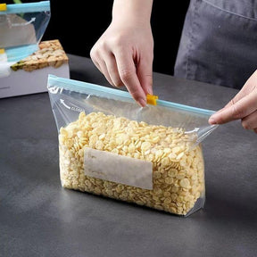 Kit 20 Sacos Herméticos Reutilizáveis para Alimentos – Zip Lock, Freezer e Geladeira