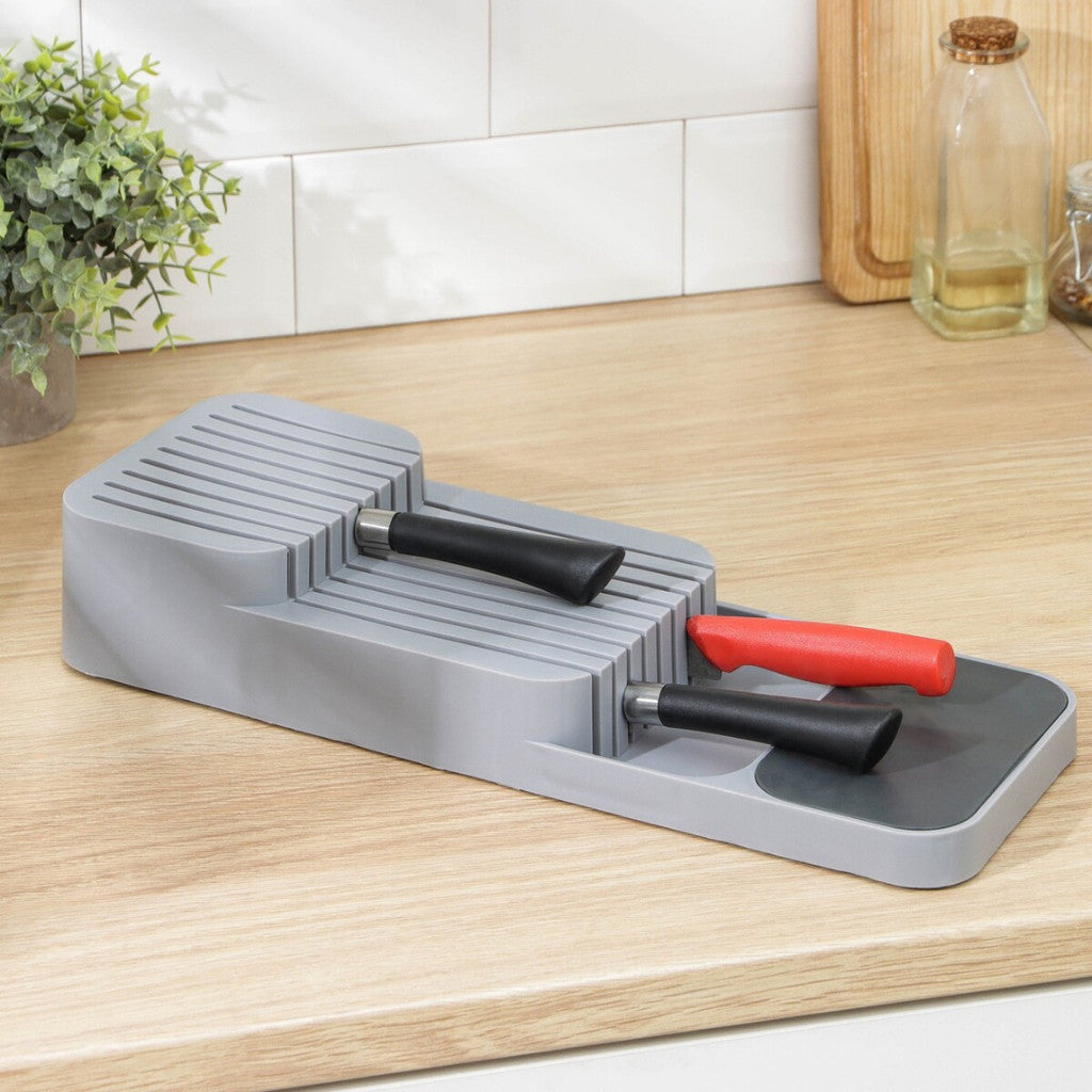 Kit Organizador de Gaveta para Talheres e Facas com Divisórias – Espaço, Segurança e Praticidade