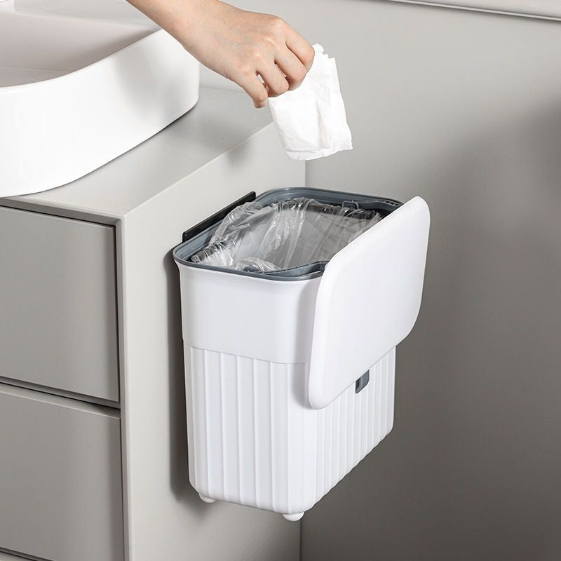 Lixeira Suspensa para Cozinha com Tampa Anti Odor