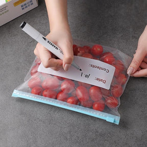 Kit 20 Sacos Herméticos Reutilizáveis para Alimentos – Zip Lock, Freezer e Geladeira